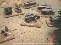 The British deployed for action on the right flank